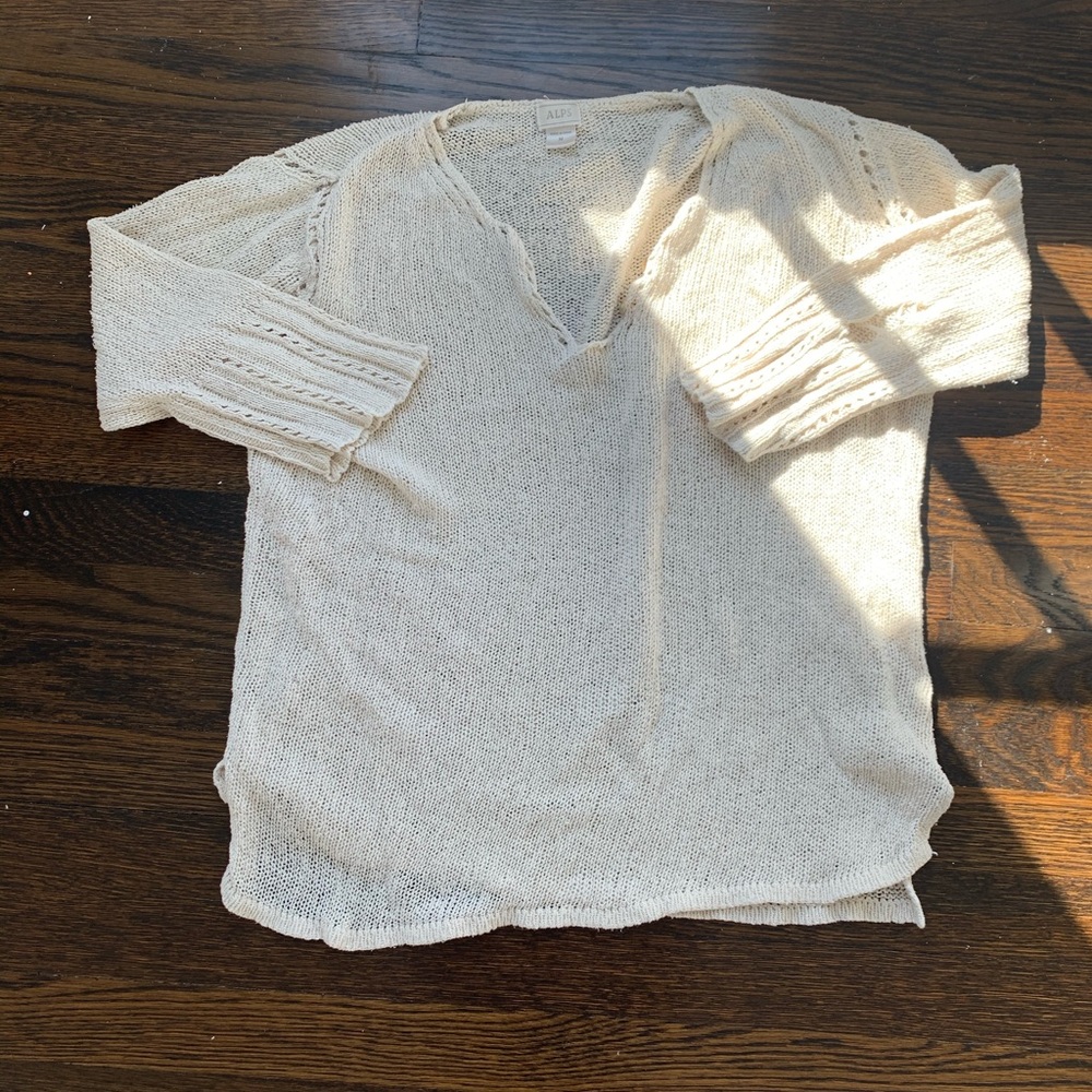 ALPS Beige knitted beach cover up